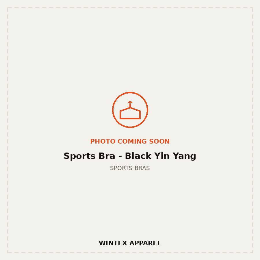 Sports Bra - Black Yin Yang